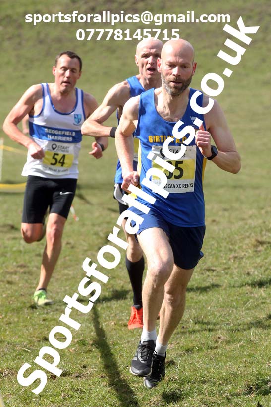Masters men 2021 NECAA Cross Country Relays, Thornley Farm, Peterlee, Saturday, April 10th. Photo: David T. Hewitson/Sports for All Pics